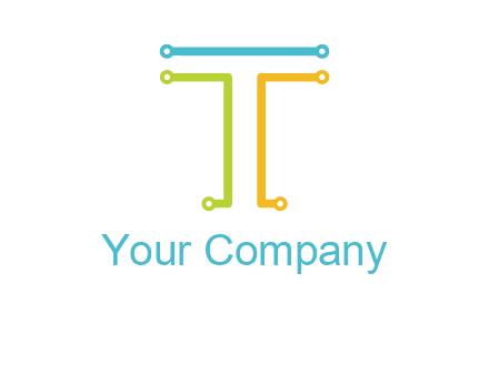 networking lines forming letter T