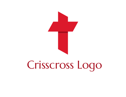Alphabet T in cross icon