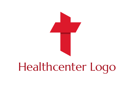 Alphabet T in cross icon