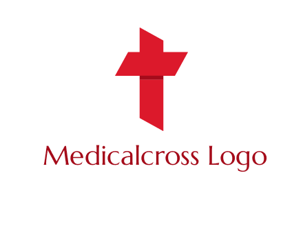 Alphabet T in cross icon