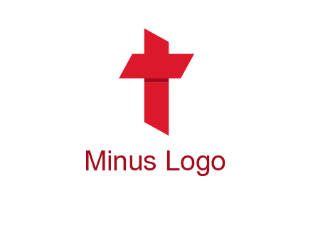 Alphabet T in cross icon