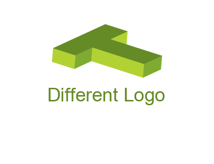 3D letter T laid down