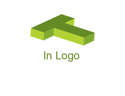 3D letter T laid down