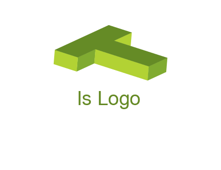 3D letter T laid down