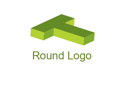 3D letter T laid down