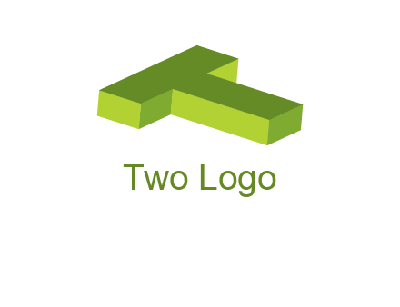 3D letter T laid down