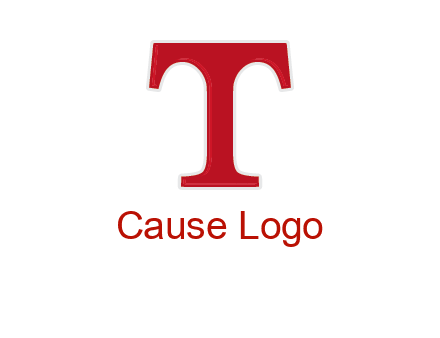 letter T in serif font