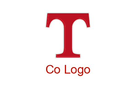 letter T in serif font