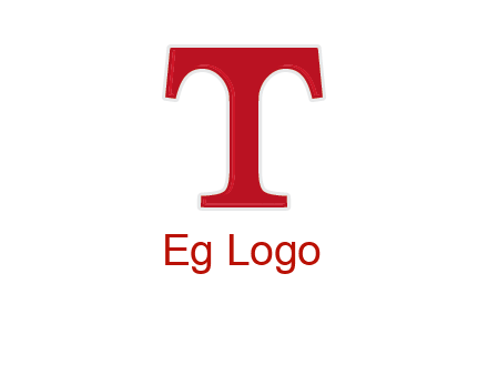 letter T in serif font