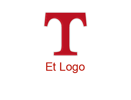letter T in serif font