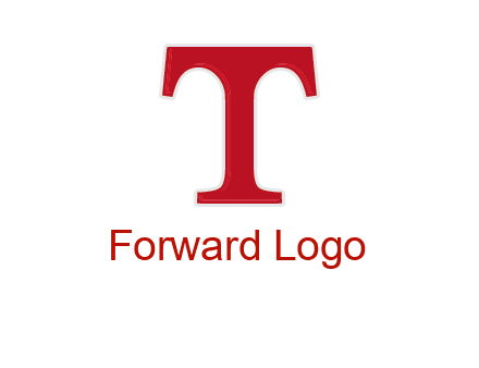 letter T in serif font