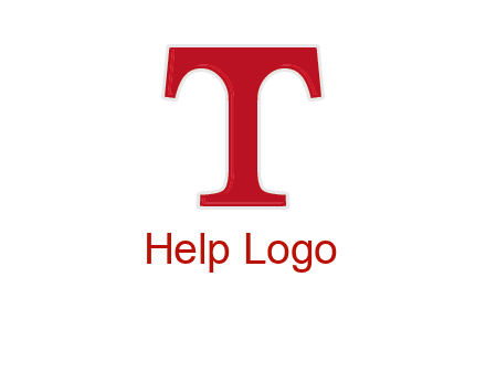 letter T in serif font