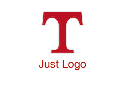 letter T in serif font