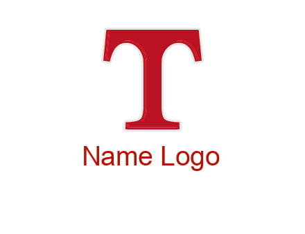 letter T in serif font