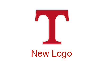 letter T in serif font