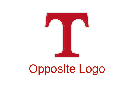 letter T in serif font