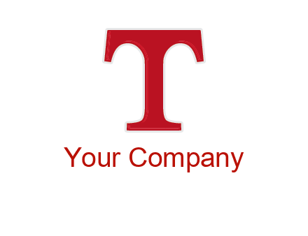 letter T in serif font