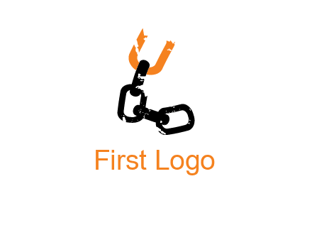 Letter U chain icon
