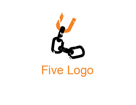 Letter U chain icon