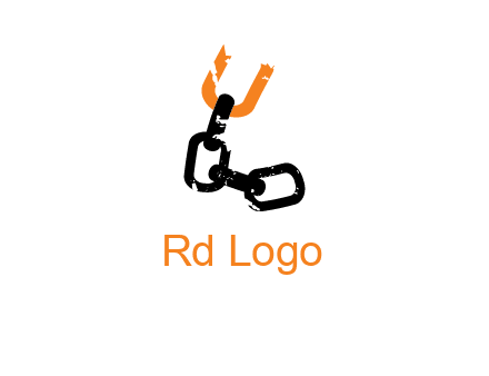 Letter U chain icon