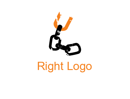 Letter U chain icon