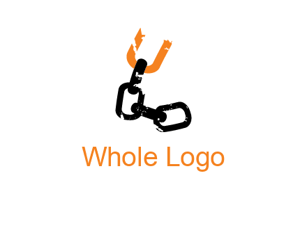 Letter U chain icon