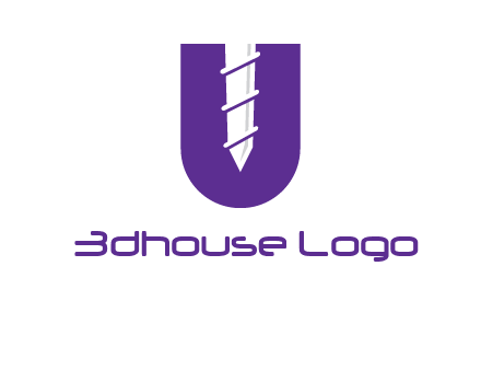 negative spacing screw in letter U