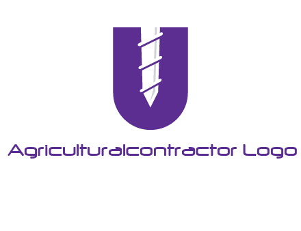 negative spacing screw in letter U