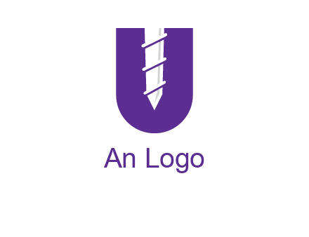 negative spacing screw in letter U
