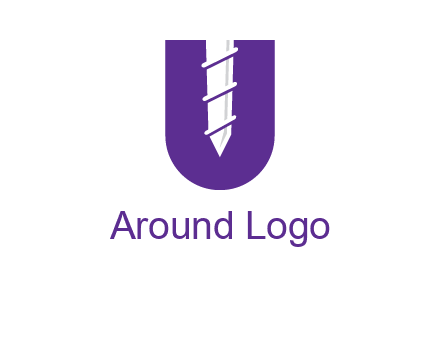 negative spacing screw in letter U