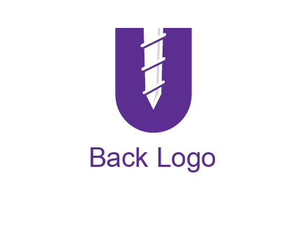 negative spacing screw in letter U