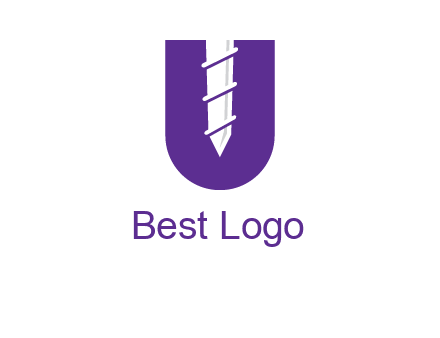 negative spacing screw in letter U