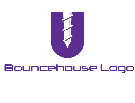negative spacing screw in letter U