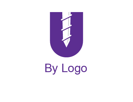 negative spacing screw in letter U