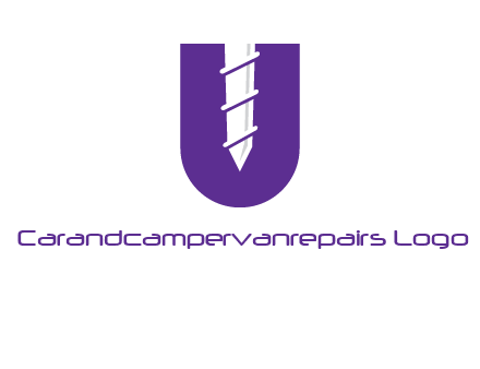 negative spacing screw in letter U