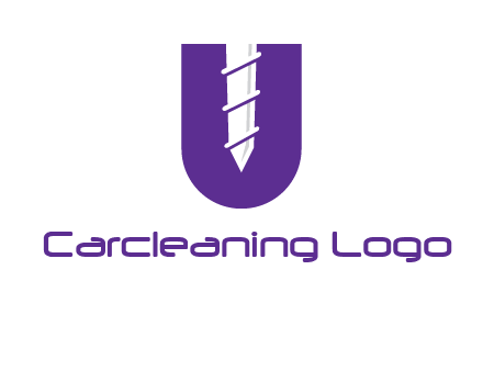 negative spacing screw in letter U