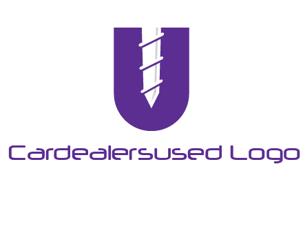 negative spacing screw in letter U