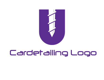 negative spacing screw in letter U