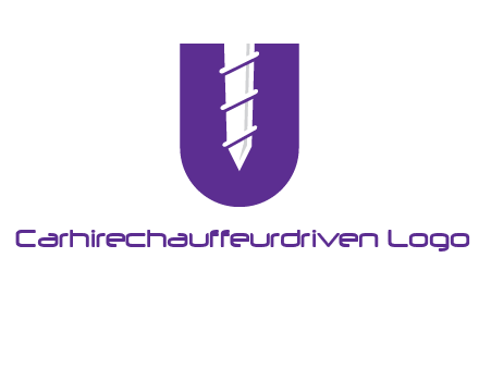 negative spacing screw in letter U
