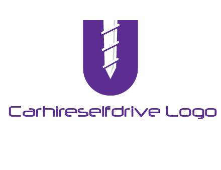 negative spacing screw in letter U