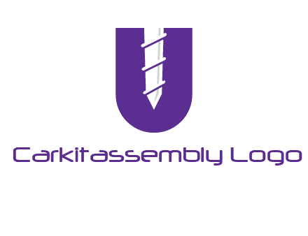 negative spacing screw in letter U