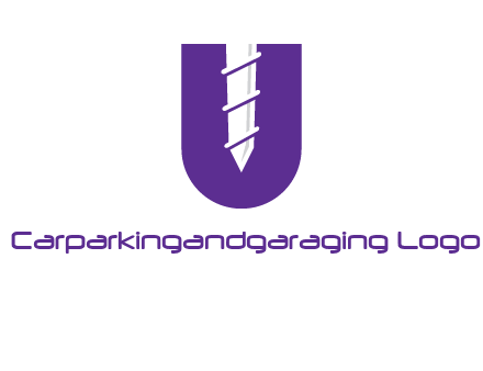 negative spacing screw in letter U