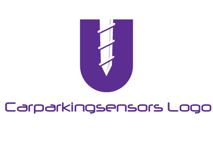 negative spacing screw in letter U