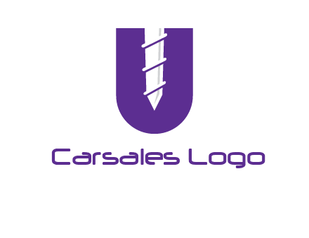 negative spacing screw in letter U
