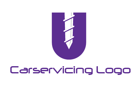 negative spacing screw in letter U