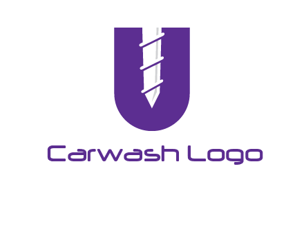 negative spacing screw in letter U
