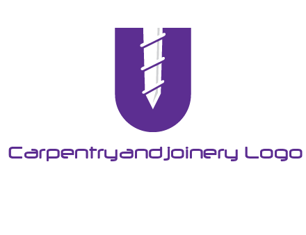 negative spacing screw in letter U