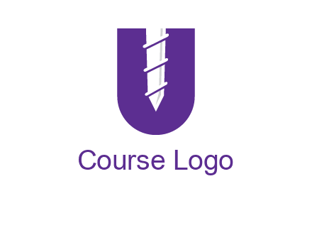 negative spacing screw in letter U