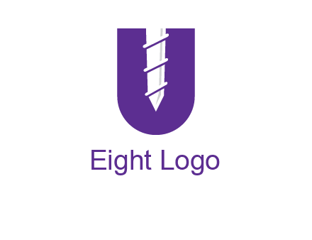 negative spacing screw in letter U
