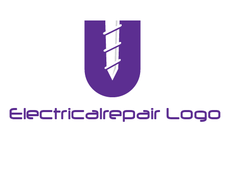 negative spacing screw in letter U